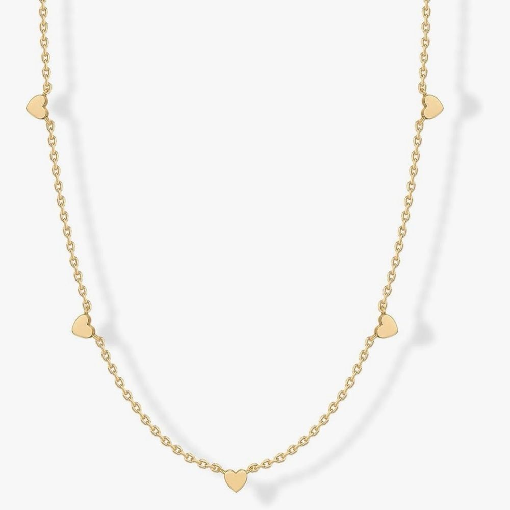 NEW 14K Gold Plated Gold Heart Necklace